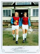 Geoff Hurst West Ham 16x12 Signed coloured, Football autographed Editions, Limited Edition photo.