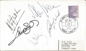 Dalglish, Hanson, Souness and Work signed cover.3/8/74 Edinburgh postmark. Good condition. All