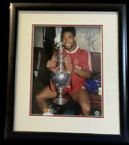 Football John Barnes signed 24x21 inch mounted colour photo superb professional display picturing