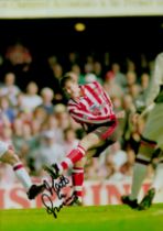 Matthew Le Tissier signed colour Photo Approx. 12x8 Inch. Is a former professional footballer.