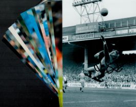 Manchester City signed photo collection. Includes 16 photos (15 colour and 1 black and white. All