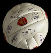 Football Arsenal 2015/16 multi signed official merchandise leather football signatures include
