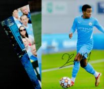 Football Manchester City collection 4, signed 12x8 colour photos includes Kalvin Phillips, Mike