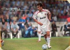 Paola Maldini signed 16x12" colour photo pictured in action playing for A.C. Millan in Italy.