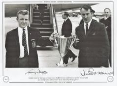 Jimmy Greaves & Terry Dyson 16x12 signed Black and white photo, Football autographed Editions,