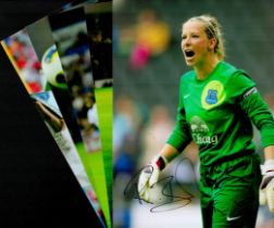 Football Women International collection 5, signed 12x8 inch colour photos includes Ellen White,