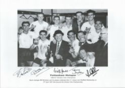 Tottenham Hotspur multi signed black and white 1960 61 Division One Champions signatures included