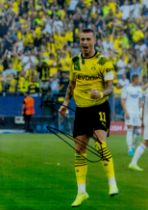 Marco Reus signed colour photo Approx. 12x8 Inch. Is a German professional footballer who plays as