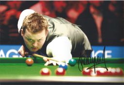 Shaun Murphy signed 12x8 inch colour photo pictured in action. Good condition. All autographs come