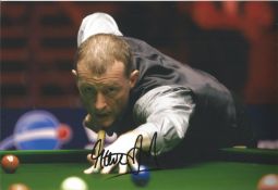 Steve Davis signed 12x8 inch colour photo pictured in action. Good condition. All autographs come