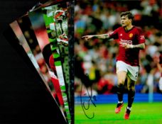 Football Manchester United collection 8, signed 12x8 inch colour photo includes Januzaj, Jesper