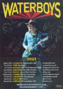 The Waterboys multi signed 8x6 inch colour theatre flyer signatures include Mike Scott, Brother Paul