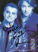 Jonathan Ross and Andy Davies signed 6x4 inch Radio 2 colour promo photo. Good Condition. All