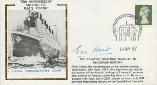 Titanic Survivor Eva Hart signed 75th Anniversary sinking of R.M.S Titanic special commemorative