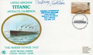 Titanic Survivor Beatrice Sandstrom signed Titanic artifacts exhibition The Maiden Voyage 1912"