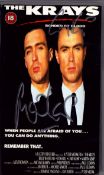 Martin Kemp and Gary Kemp signed The Krays VHS video sleeve tape included signatures on front.
