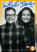 Alan Carr and Melanie Sykes signed 6x4 inch Radio 2 promo photo. Good Condition. All autographs come