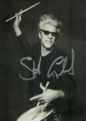 Stewart Copeland signed 7x5 inch black and white promo photo card. Good Condition. All autographs
