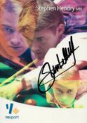 Stephen Hendry signed 6x4 inch colour montage promo photo. Good Condition. All autographs come