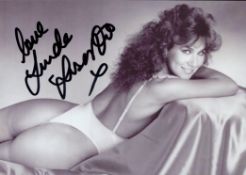 Linda Lusardi signed 7x5 inch black and white photo. Good Condition. All autographs come with a
