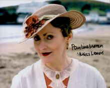 Pauline Moran signed 10x8 inch colour photo pictured in her role as Miss Lemon in Poirot. Good