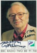 Humphrey Lyttleton signed 6x4 inch Radio 2 colour promo photo. Good Condition. All autographs come