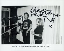 Marianne Faithful signed 10x8 inch black and white photo. Good Condition. All autographs come with a