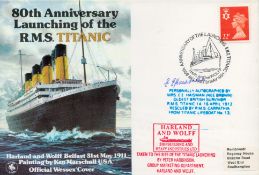 Titanic Survivor Mrs E.E Haisman (nee Brown) signed 80th Anniversary Launching of the R.M.S