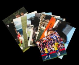 Football Arsenal collection 10 assorted signed photos includes great name such as Eddie Kelly,