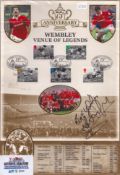 Mark Hughes signed 75th Anniversary Wembley Venue of Legends 13x9 inch stamp signature piece