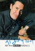 Jools Holland signed 6x4 inch BBC Radio 2 colour promo photo. Good Condition. All autographs come
