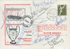 Nottingham Forest European Cup winners multi signed 1979 European Cup Final Flown FDC includes 9