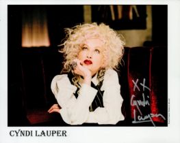 Cyndi Lauper signed 10x8 inch colour promo photo. Good Condition. All autographs come with a