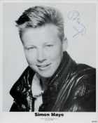Simon Mayo signed 10x8inch black and white photo. Good condition. All autographs come with a