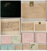 Autographs Album of Vintage Poems signed signatures such as Margery Dance Jan 31st, 1910. Elsie Mary