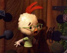 Zach Braff signed Chicken Little 10x8 inch colour animated colour photo. Good condition. All