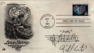 Bill Conti signed Love Stamp 9 May 1991 FDC. Good condition. All autographs come with a