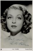Lilli Palmer Signed 5x3 inch Black and White Photo. Signed in blue ink. Good condition. All