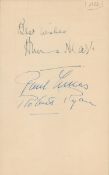 Anna Neagle, Paul Lukas and Robert Ryan signed RMS Queen Elizabeth breakfast menu dated 20/7/1947.