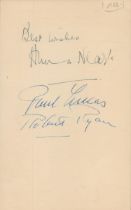 Anna Neagle, Paul Lukas and Robert Ryan signed RMS Queen Elizabeth breakfast menu dated 20/7/1947.