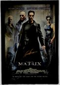 Keanu Reeves signed The Matrix framed movie poster 42x31 inch approx. Good condition. All autographs