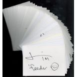 Entertainment collection of 50 signed white cards with signatures of Jill Scott, Sixpence None the