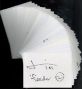 Entertainment collection of 50 signed white cards with signatures of Jill Scott, Sixpence None the