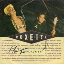 Roxette, Swedish pop rock duo. A dual signed 7" 'The Look' single (1989) EM 87 Label. A Swedish