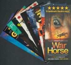 Theatre Leaflets variety of 10 x Collection. Signed signatures such as Sophia Crawford 'War
