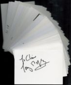 Entertainment collection of 50 signed white cards with signatures of Matt Grundy, Aneta Gordon,