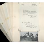 Military collection of 10 pages of ASL/TSL and signed photos including printed signature photo of