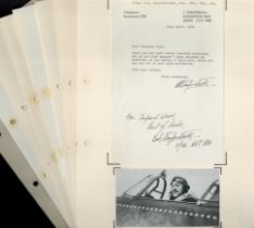Military collection of 10 pages of ASL/TSL and signed photos including printed signature photo of