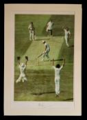 Ian Botham signed Magnificent Seven Series colour print mounted and framed, limited edition 453/500.