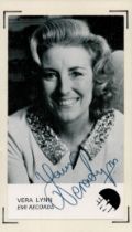 Vera Lynn signed 6x3.5 approx black and white photo mounted on paper. Good condition. All autographs